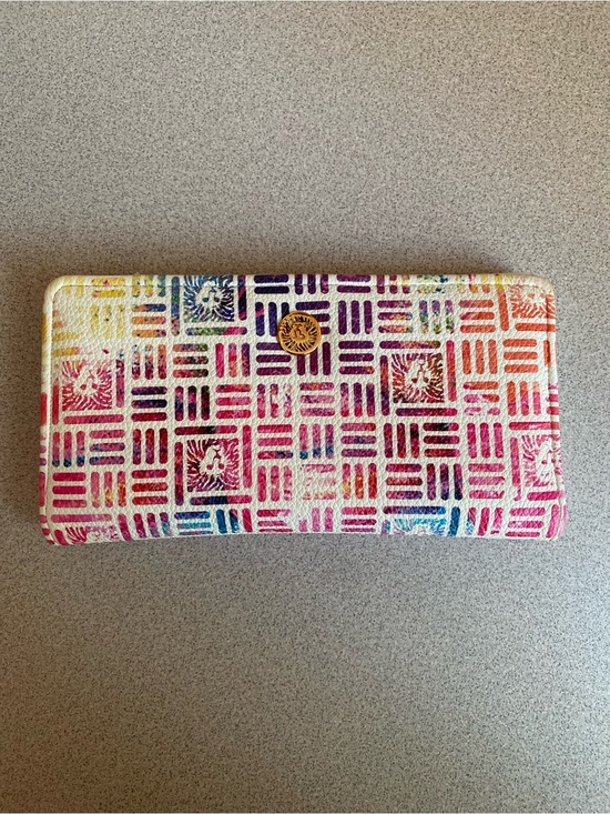 Anne Klein Handbags - Anne Klein Multicolor Geometric Lion Logo Clutch Wallet